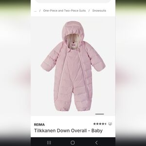 Reima Tilkkanen Down Overall - Baby Snowsuit